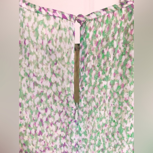 L.K. Bennett Elowen Lilac and Green Animal Print Midi Dress - Picture 14 of 16